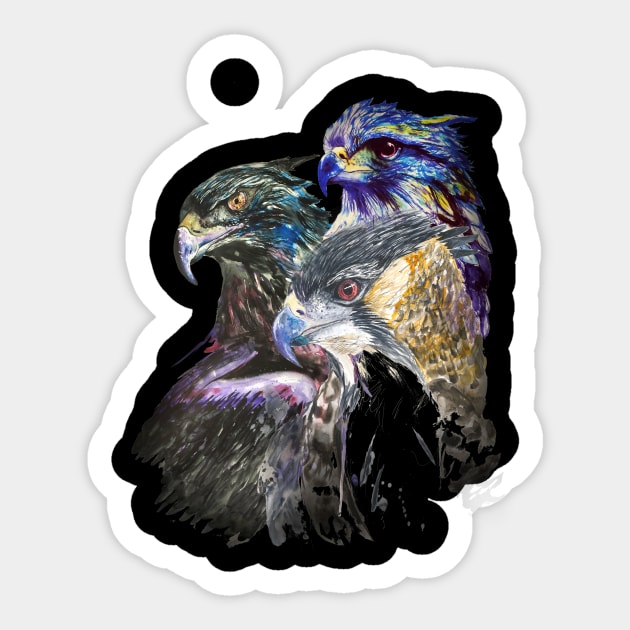 hawk, eagle, falcon Sticker by NemfisArt